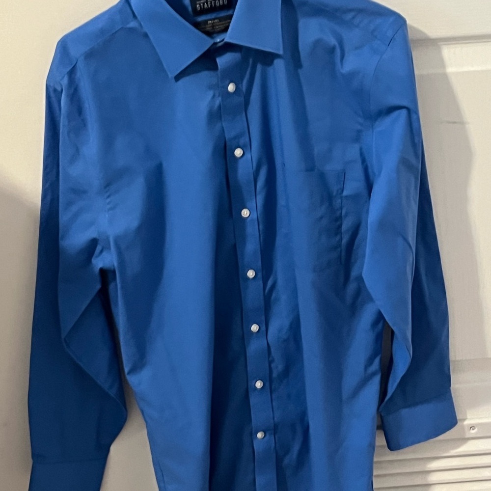 Stafford Blue Classic Dress Shirt